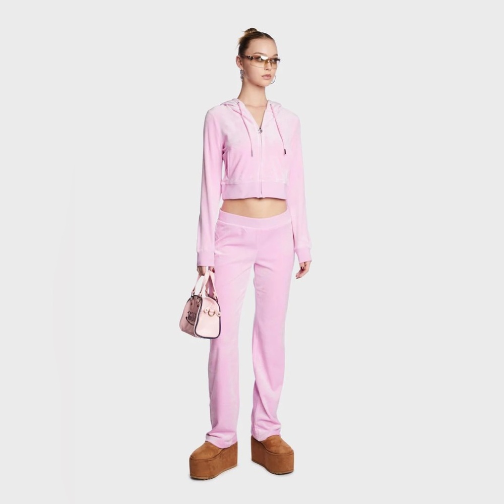 Juicy Couture VIOLET DUSK OG BIG BLING VELOUR HOODIE